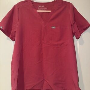 FIGS Quartz Breast Cancer Catarina V-Neck Shirt and Yola Skinny scrub pants